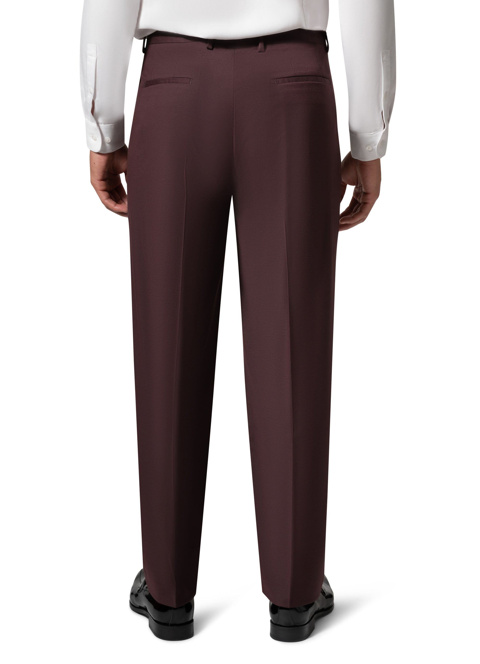 Bergamo Orange MARCO UNI 3PC Slim Peak Suit - Burgundy