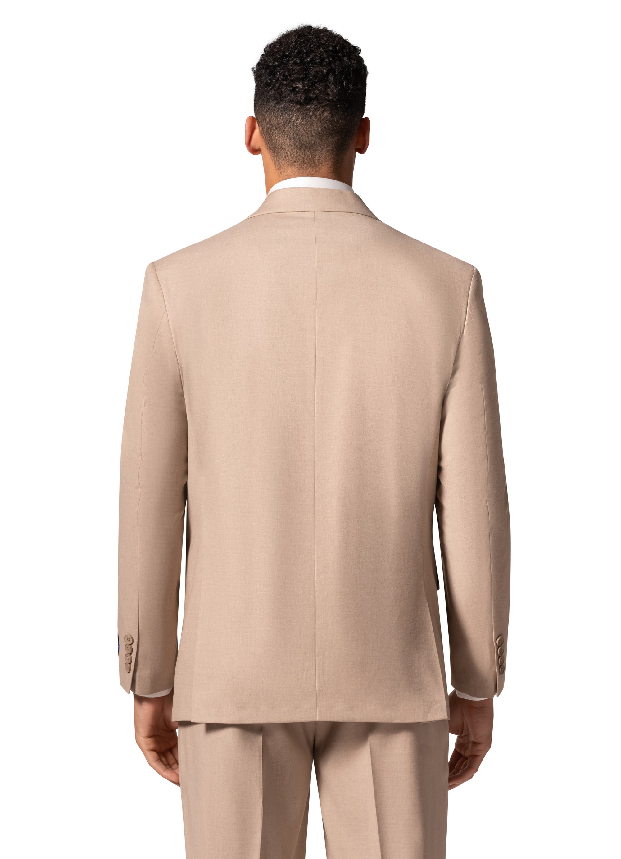 Bergamo Orange MARCO UNI 3PC Notch Slim Suit - Tan