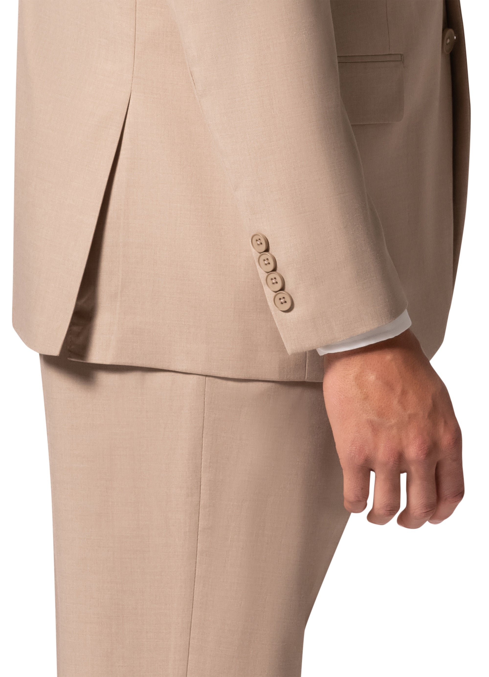 Bergamo Orange MARCO UNI 3PC Notch Slim Suit - Tan