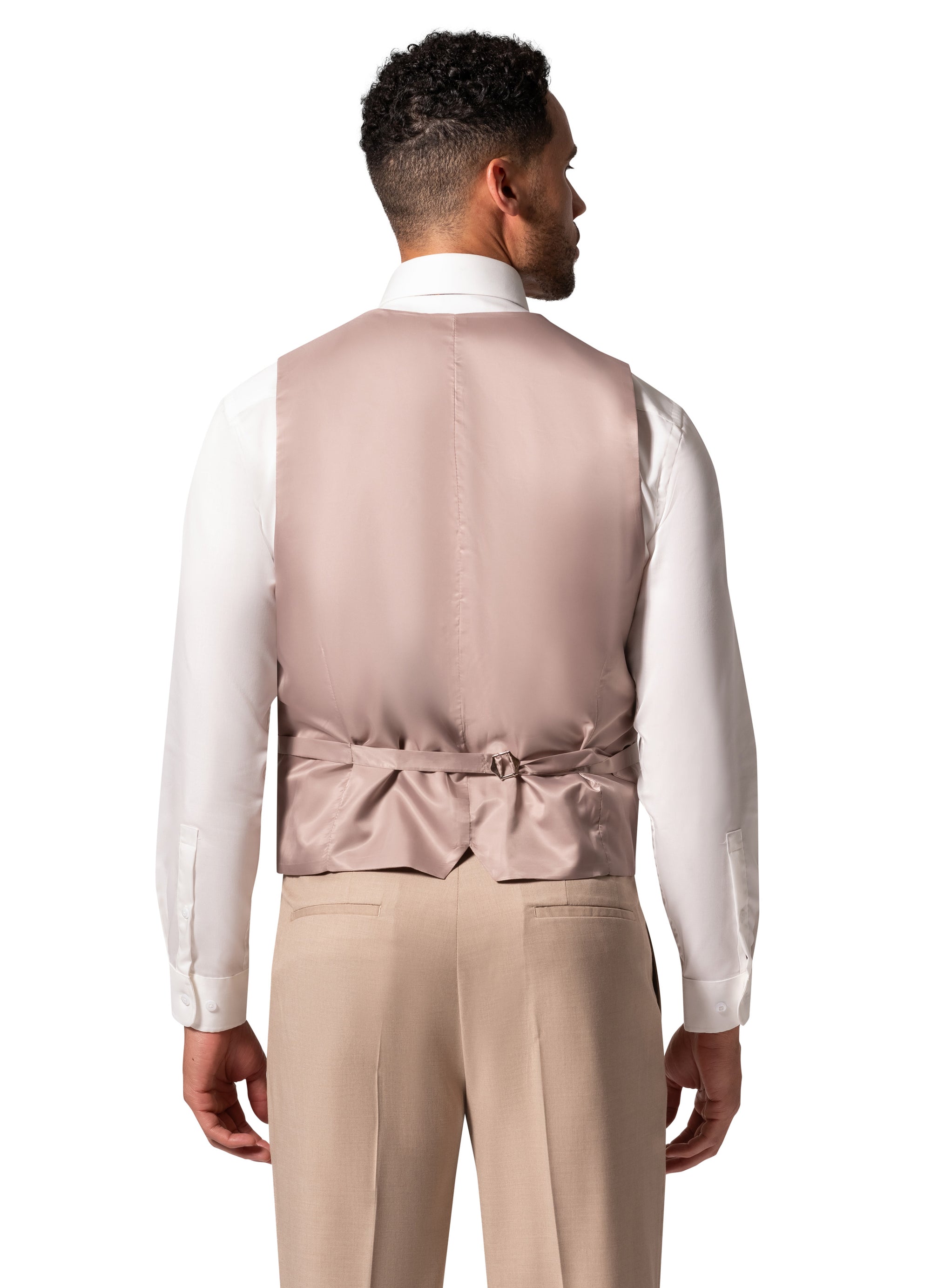Bergamo Orange MARCO UNI 3PC Notch Slim Suit - Tan