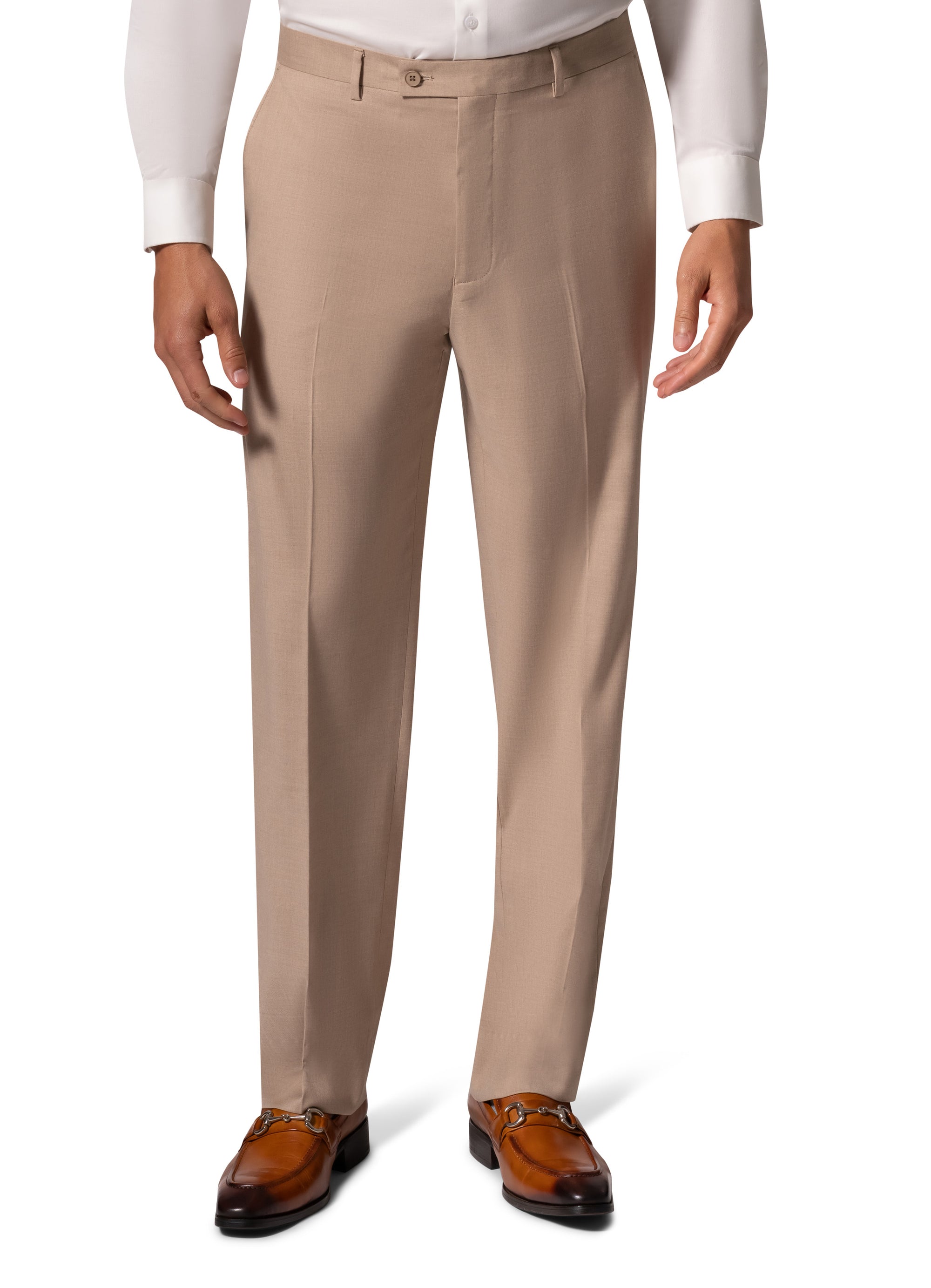 Bergamo Orange MARCO UNI 3PC Notch Slim Suit - Tan