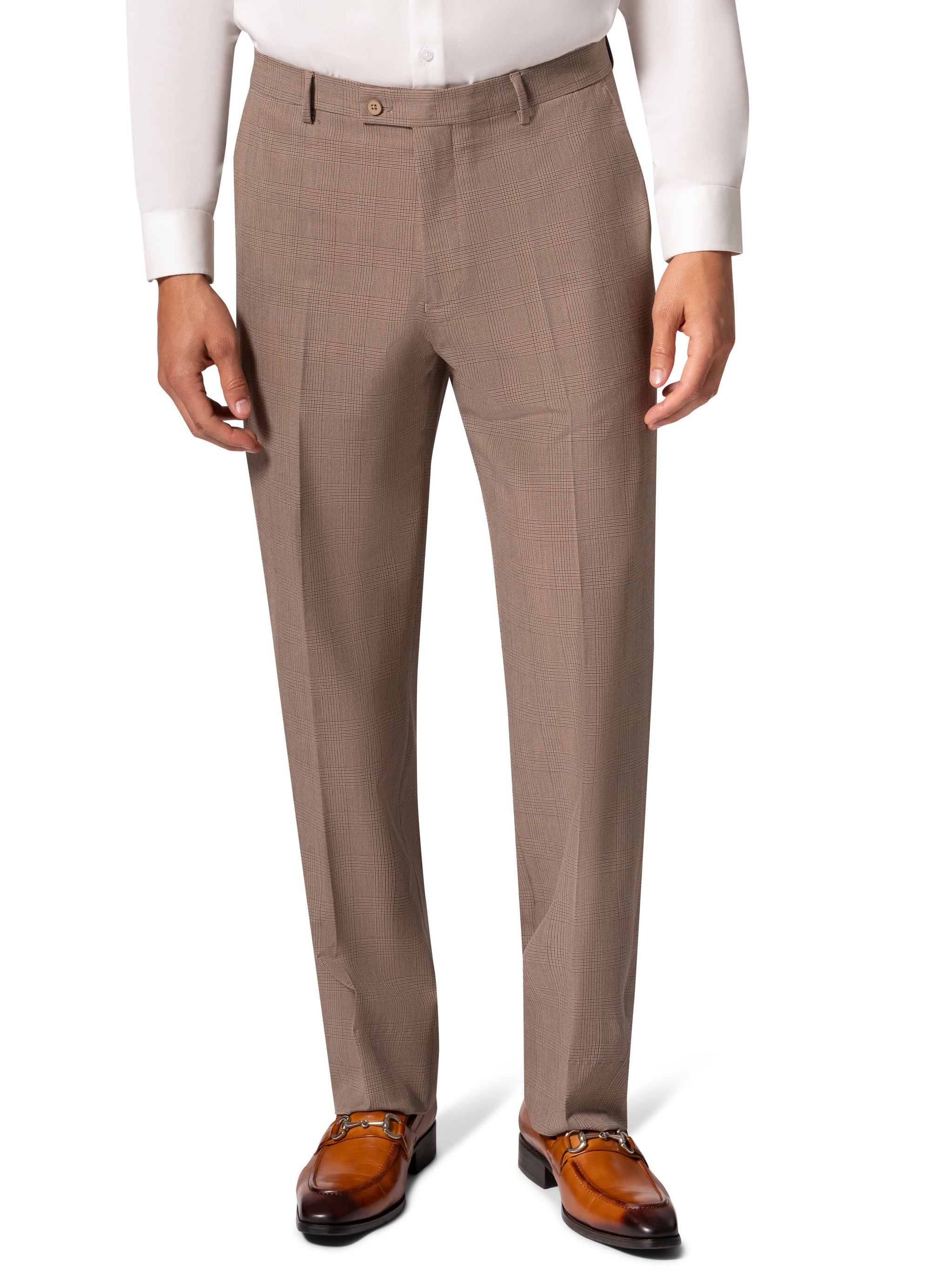 Bergamo Orange BP04KE-07 3PC Notch Modern Suit - Tan