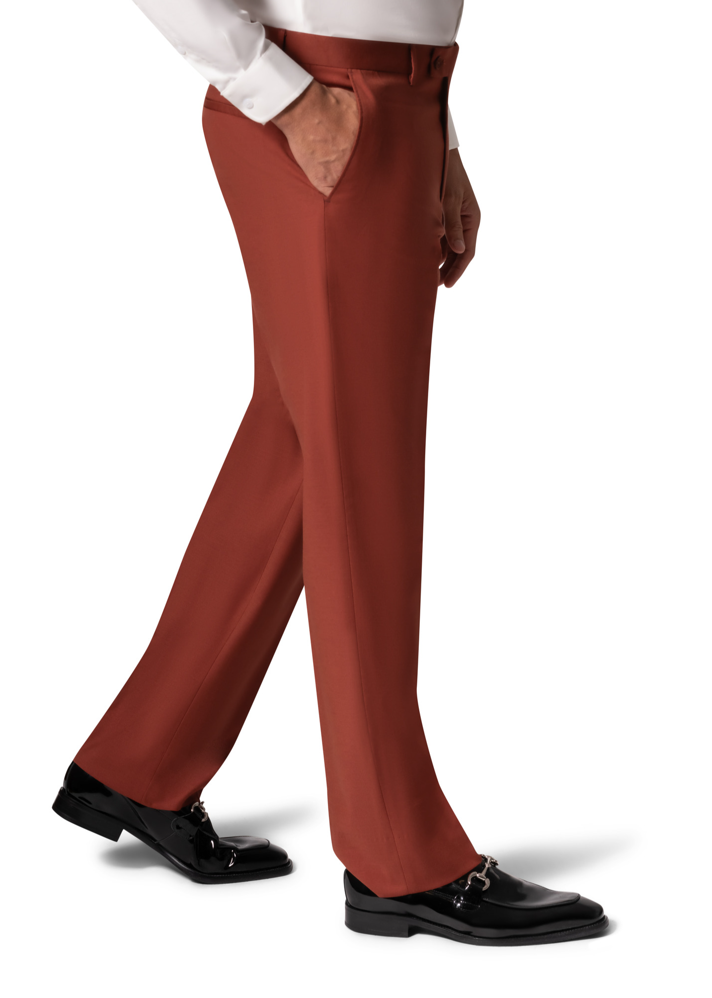 Bergamo Orange MARCO UNI 3PC Slim Peak Suit - Rust