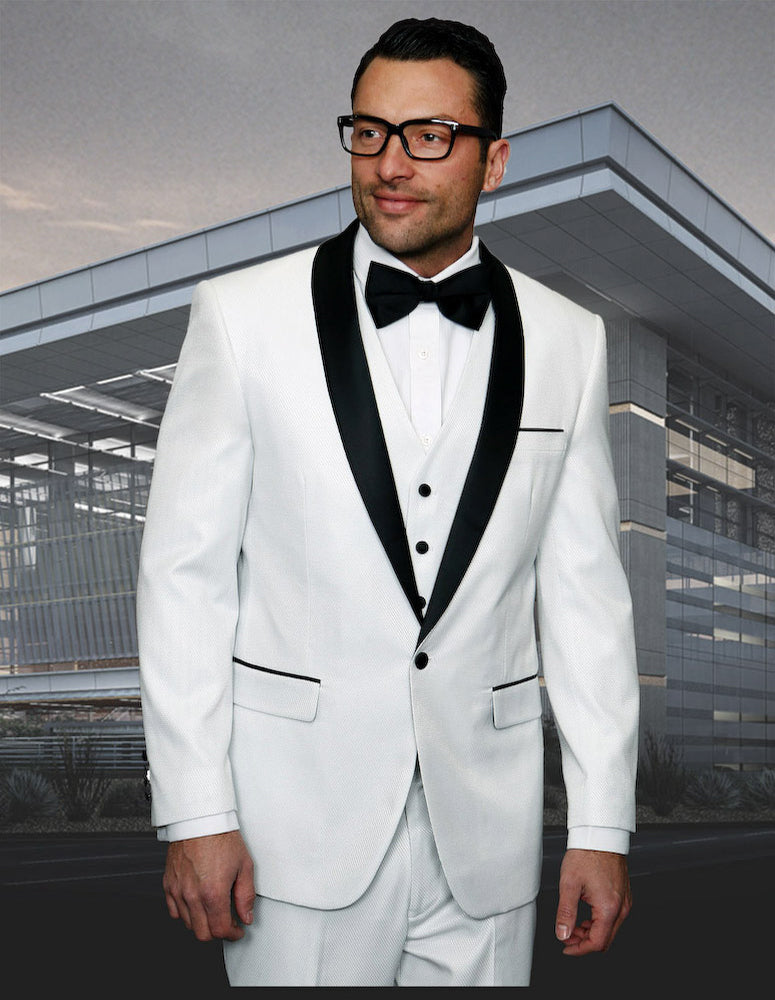 Statement Enzo-7 White Tuxedo Modern Fit