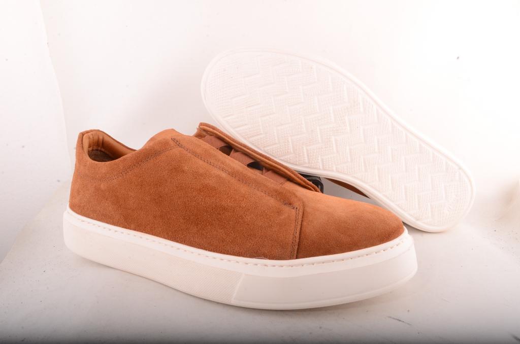 Sigotto Uomo Tan Suede Slip on Sneaker