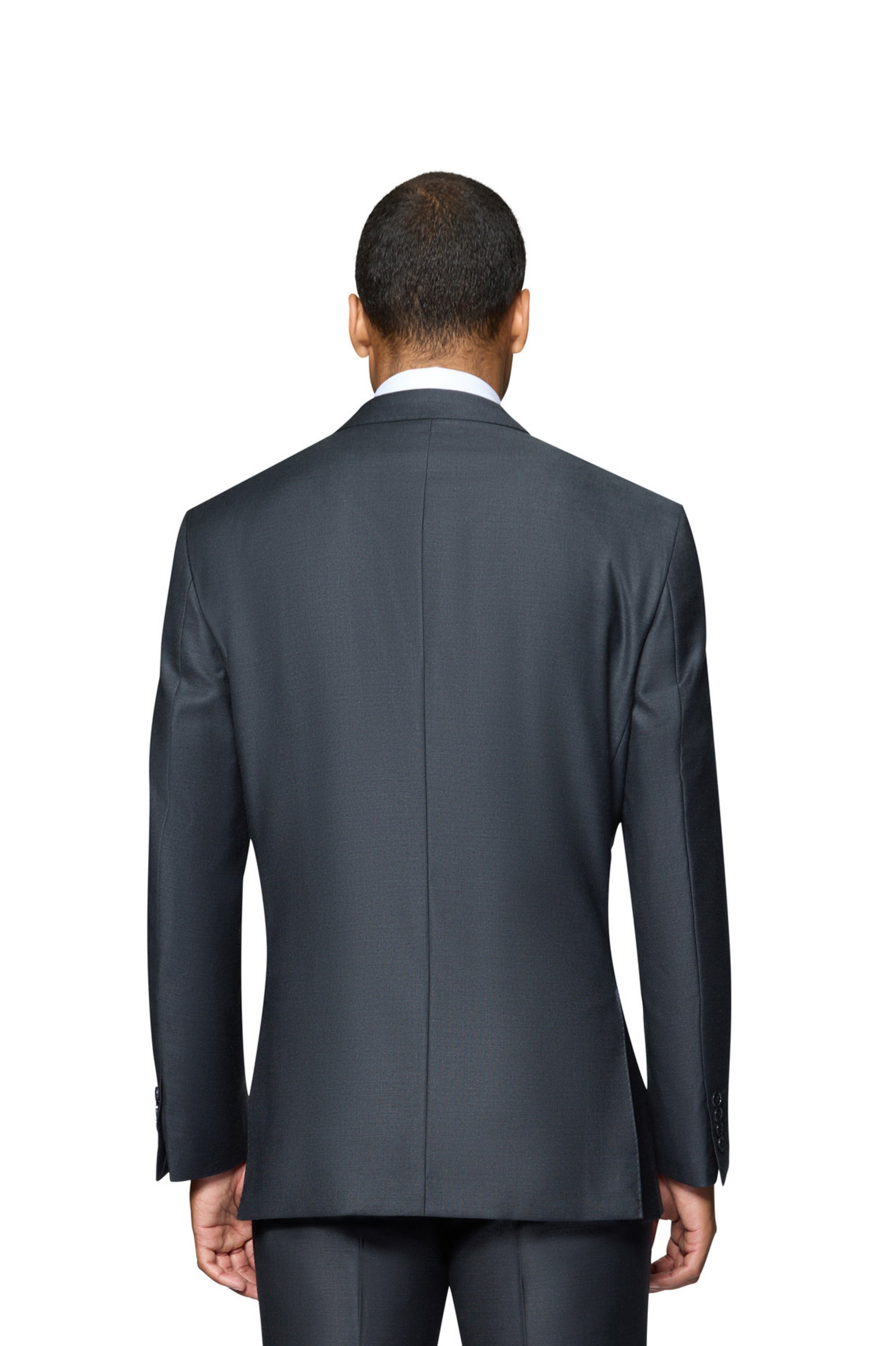Berragamo Elegant - Faille Wool Solid Suit Modern - Charcoal