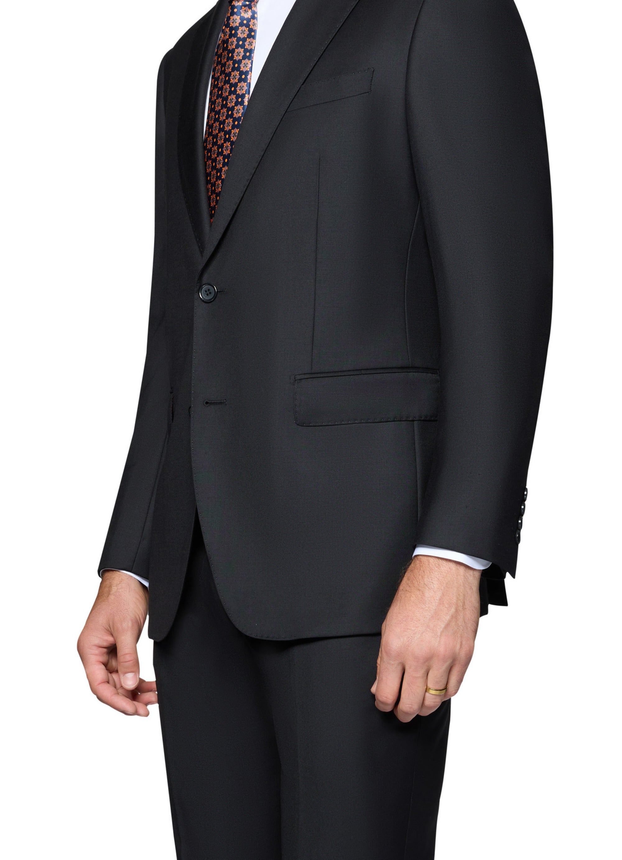 Berragamo Elegant Wool Suit - Black