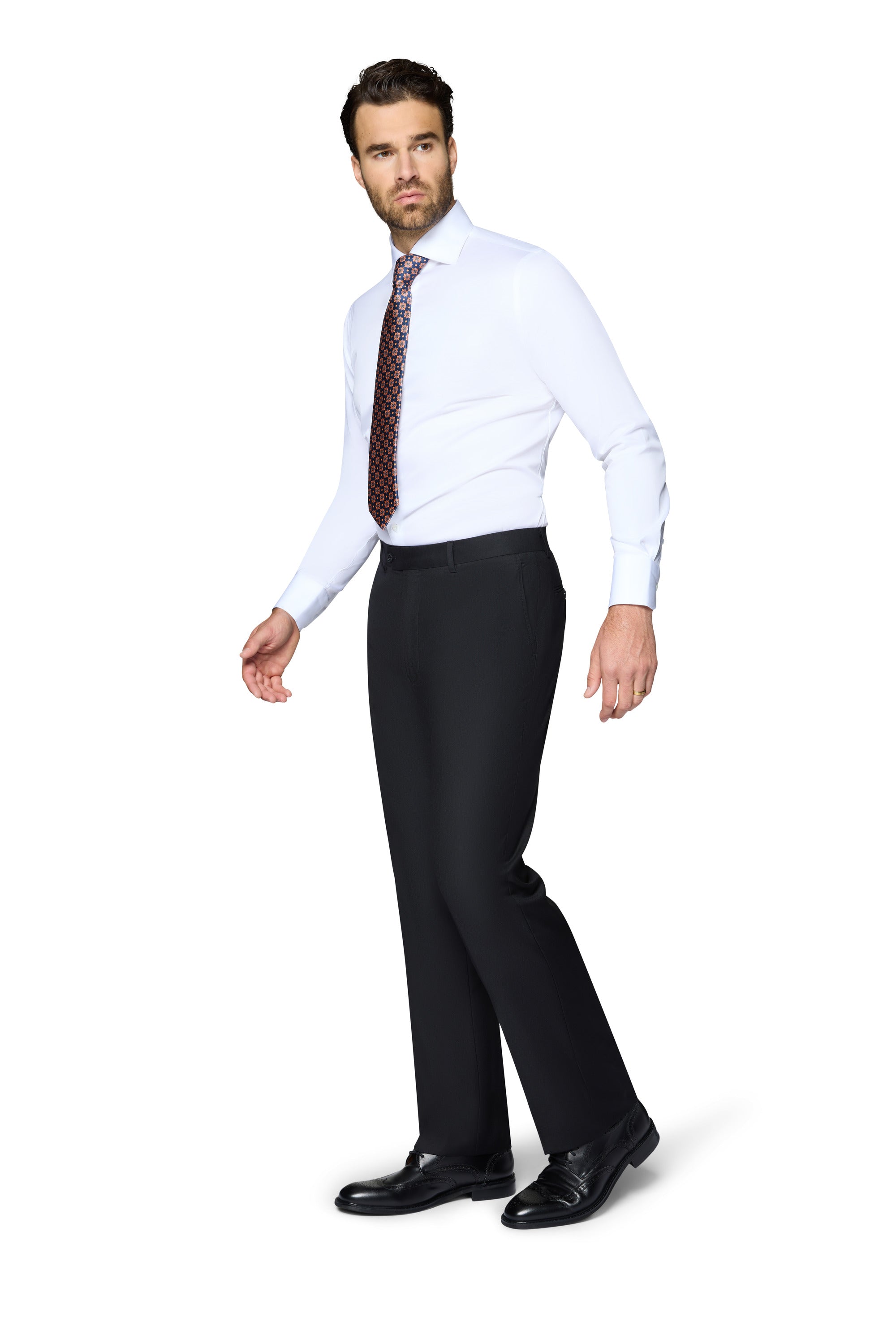 Bergamo Elegant Wool Suit - Black