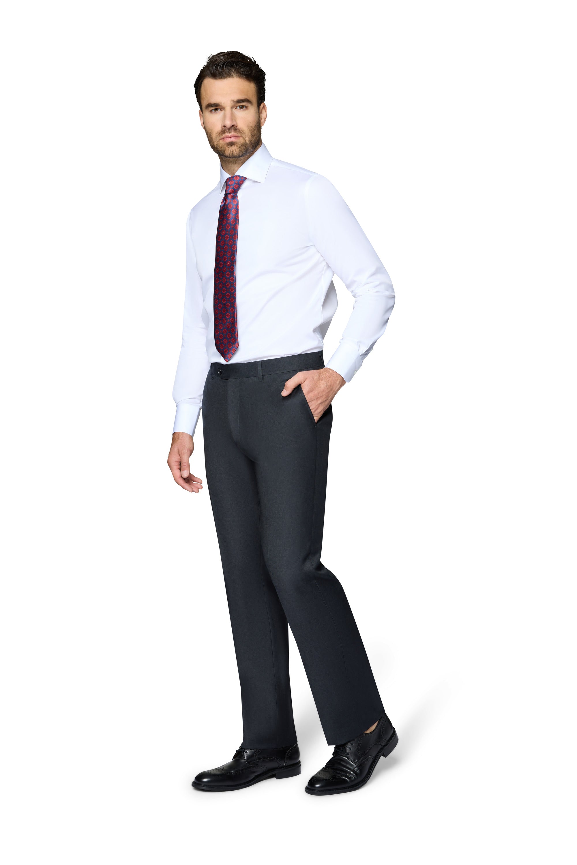 Berragamo Elegant Wool Suit - Charcoal