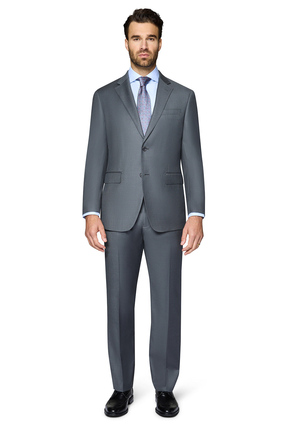 Berragamo Elegant Wool Suit - Medium Grey