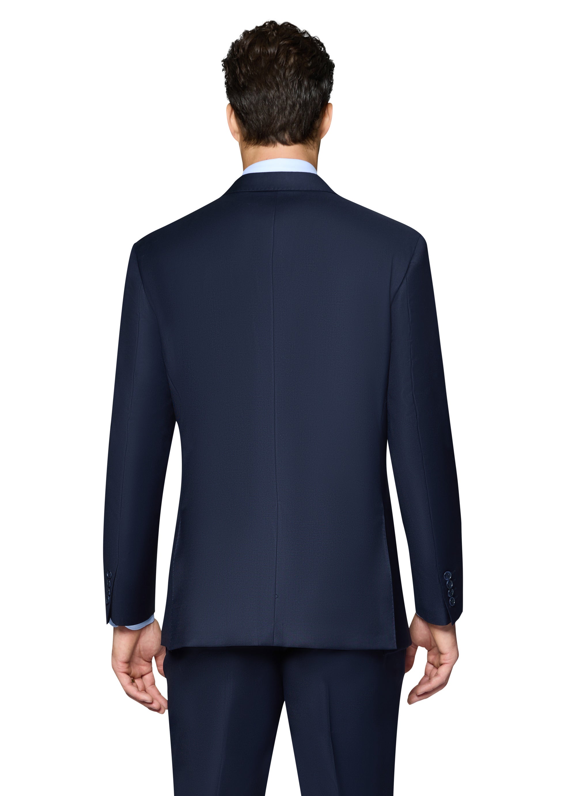 Berragamo Elegant Wool Suit - Navy