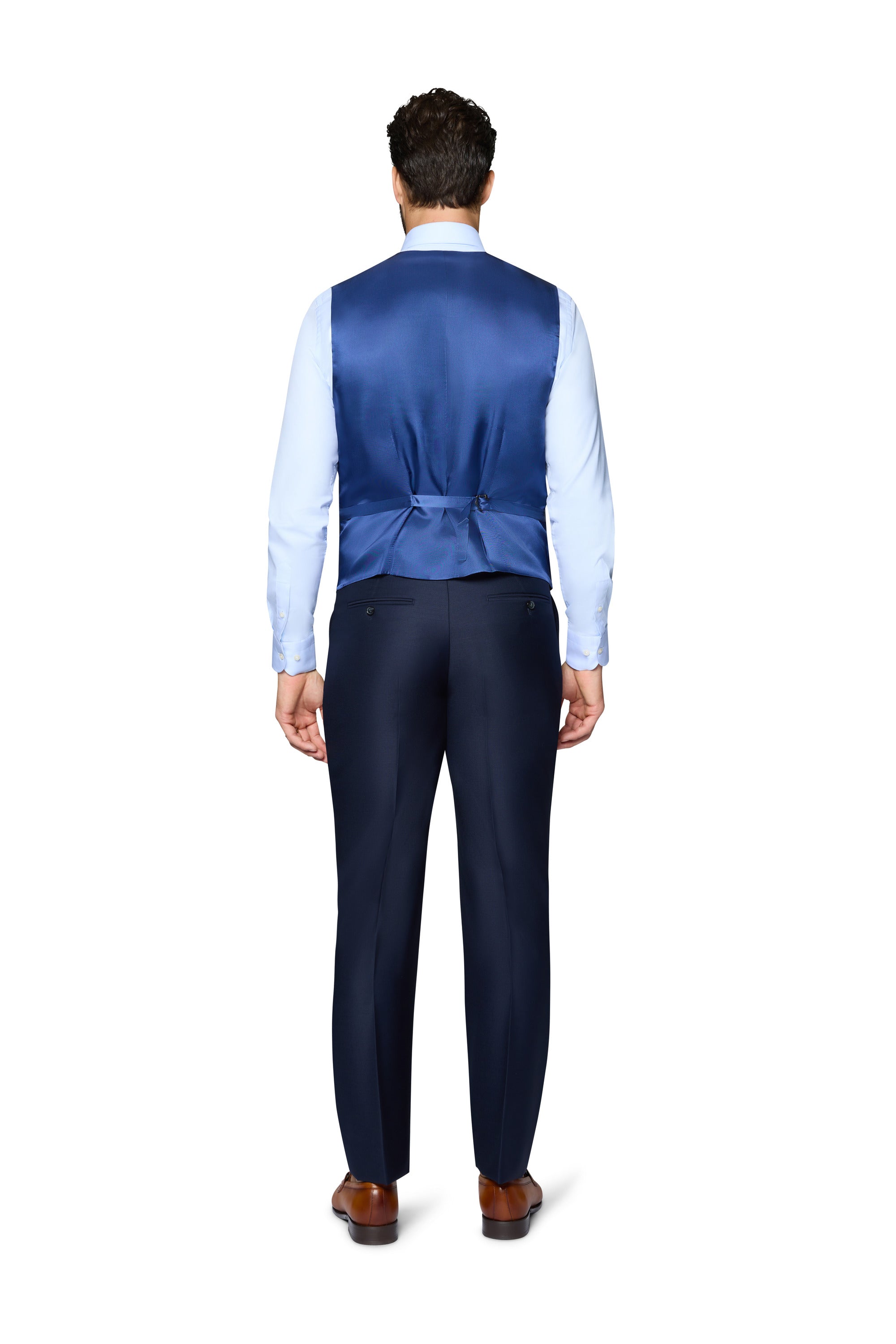 Berragamo Essex Elegant - Faille Wool Solid Suit - Navy