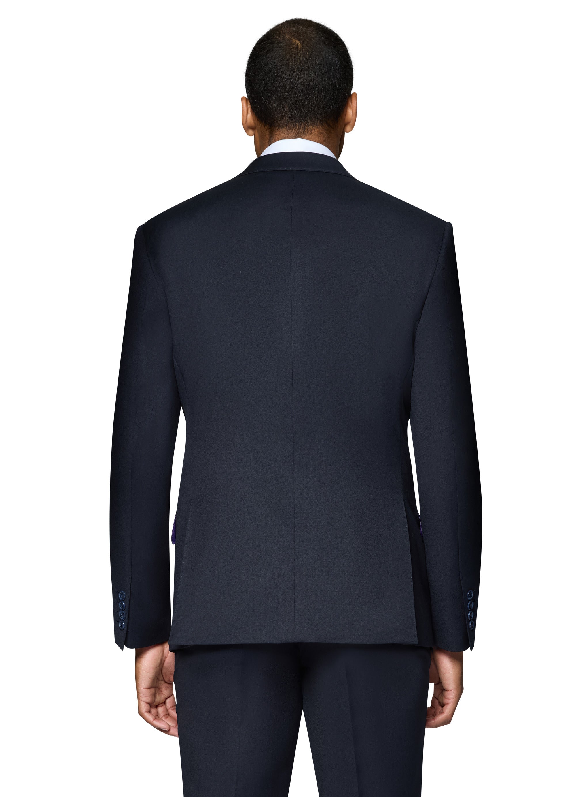Berragamo - Reda | Slim 2-Piece Notch Solid Navy Suit