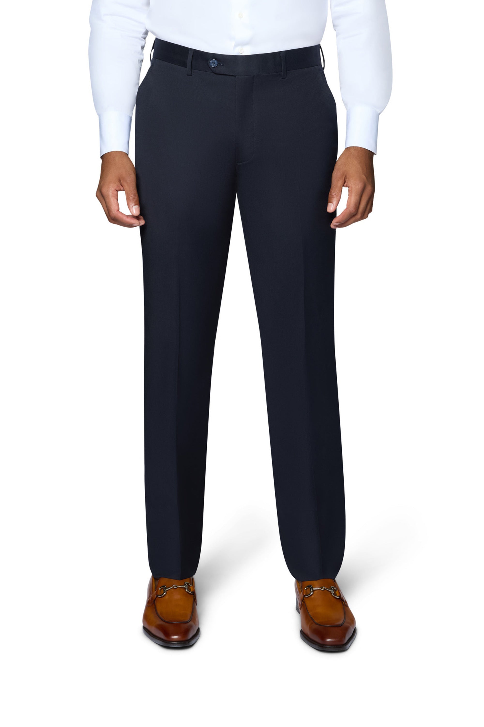 Bergamo Elegant - Reda | Slim 2-Piece Notch Solid Navy Suit