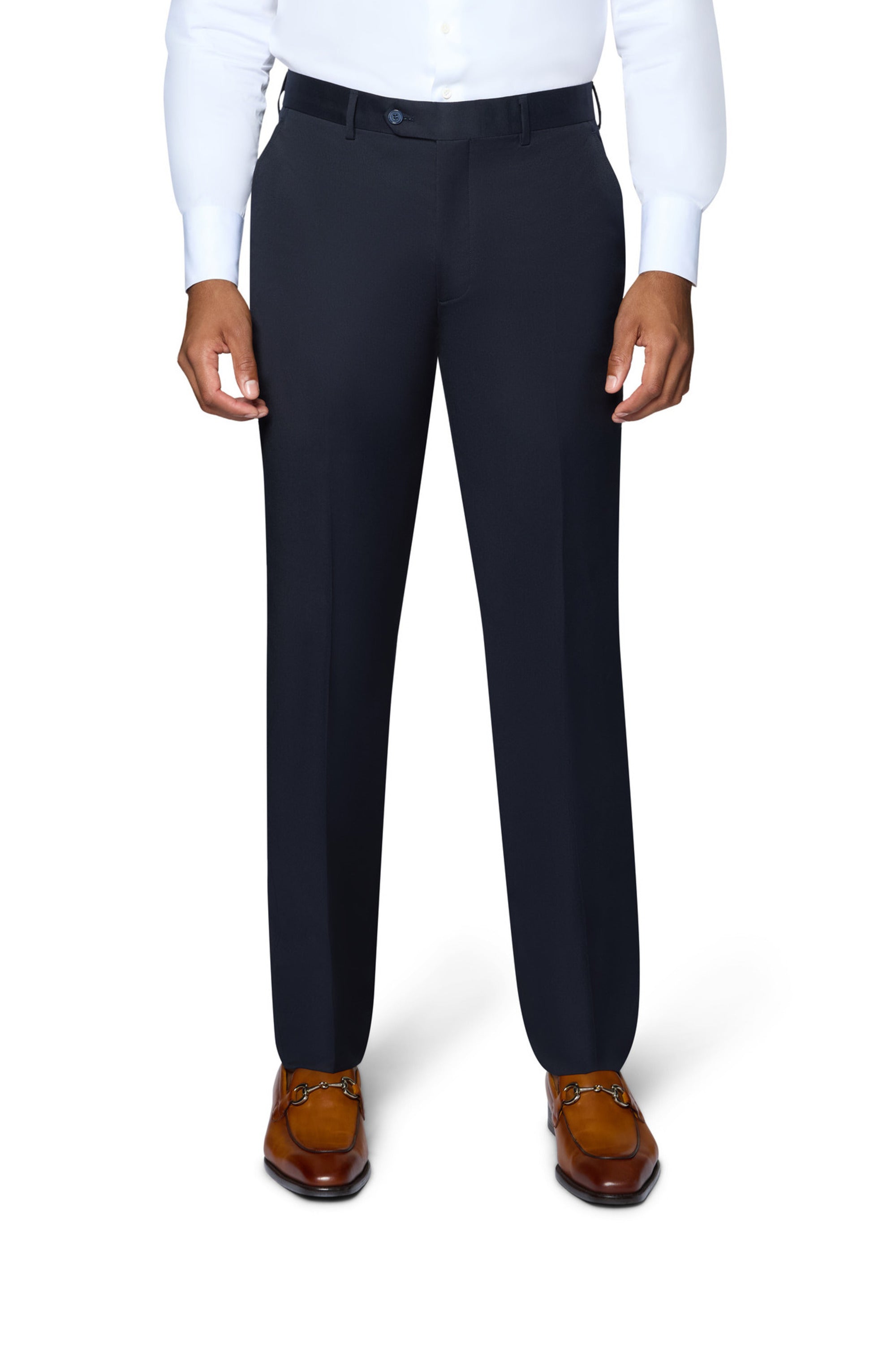 Berragamo - Reda | Slim 2-Piece Notch Solid Navy Suit