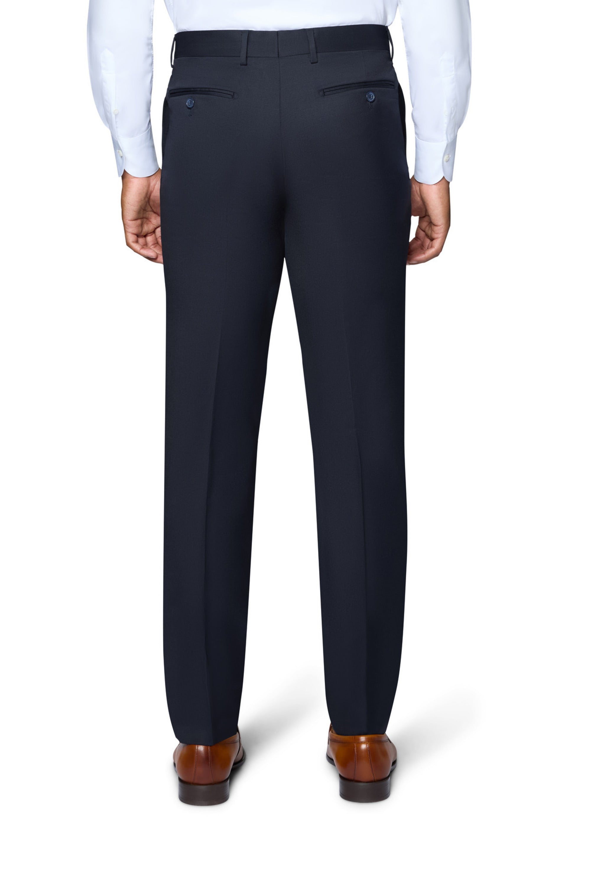 Berragamo - Reda | Slim 2-Piece Notch Solid Navy Suit