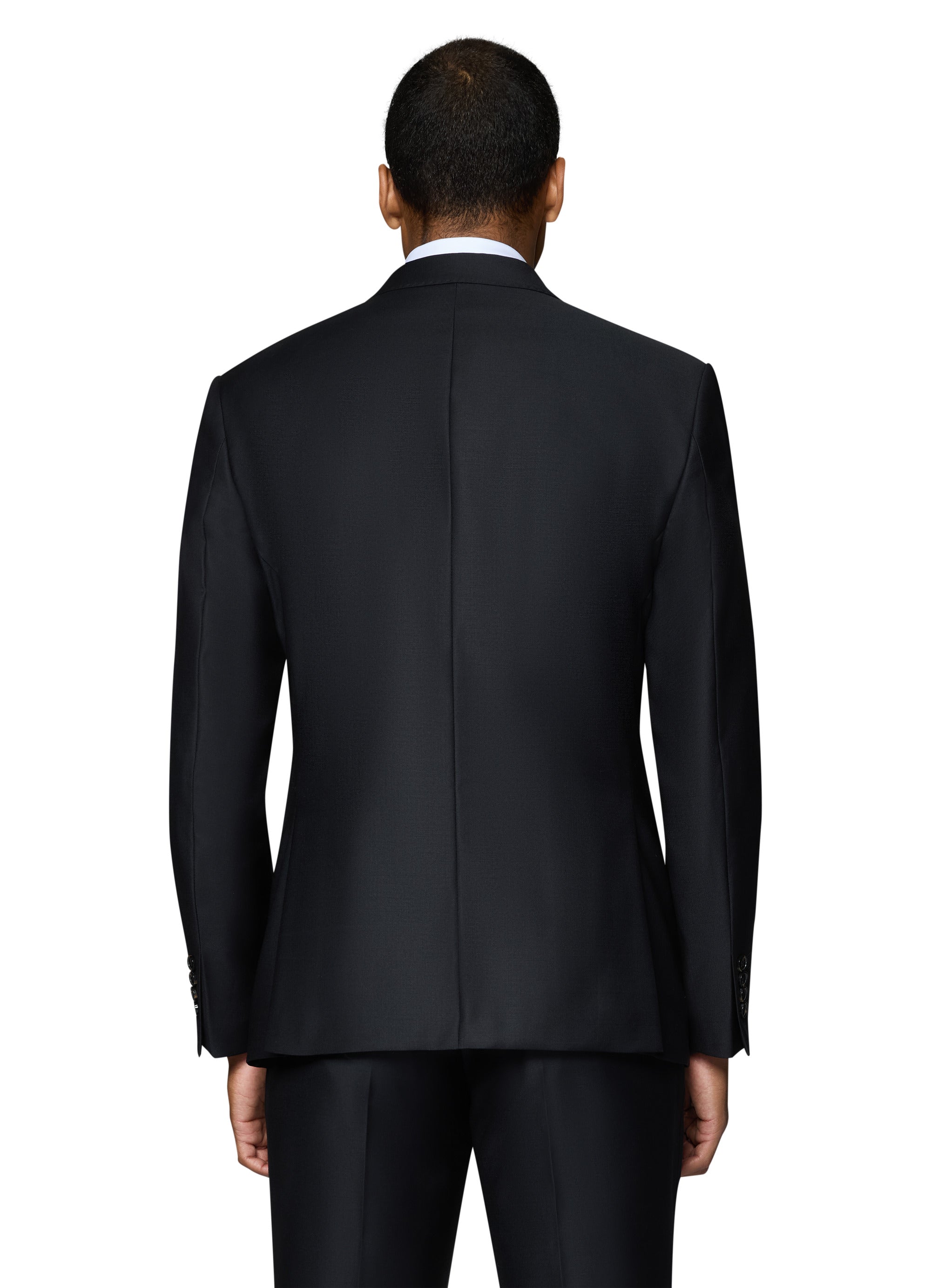 Berragamo - Reda | Slim 2-Piece Notch Solid Black Suit