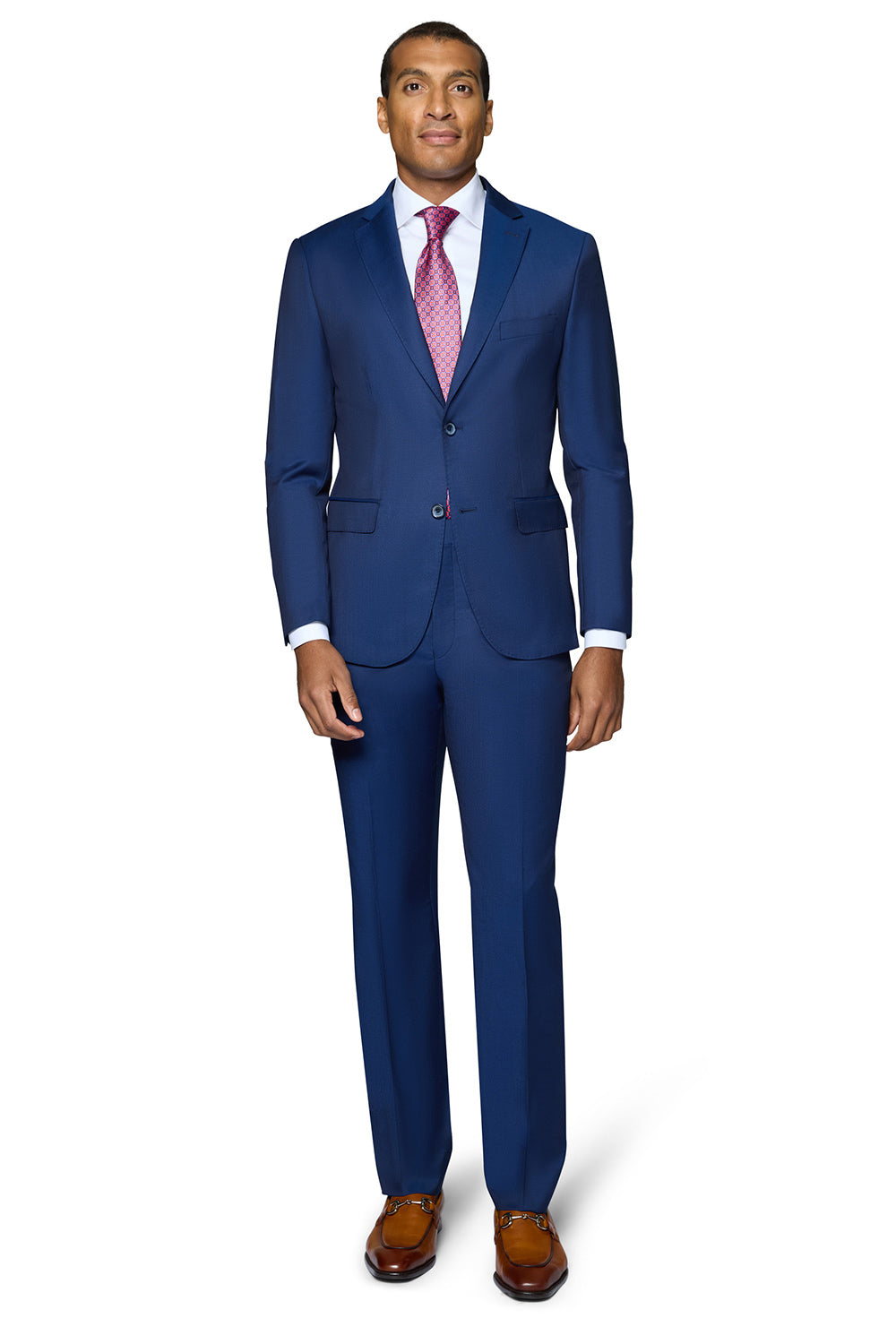 Bergamo Elegant - Reda | Slim 2-Piece Notch Solid New Blue Suit