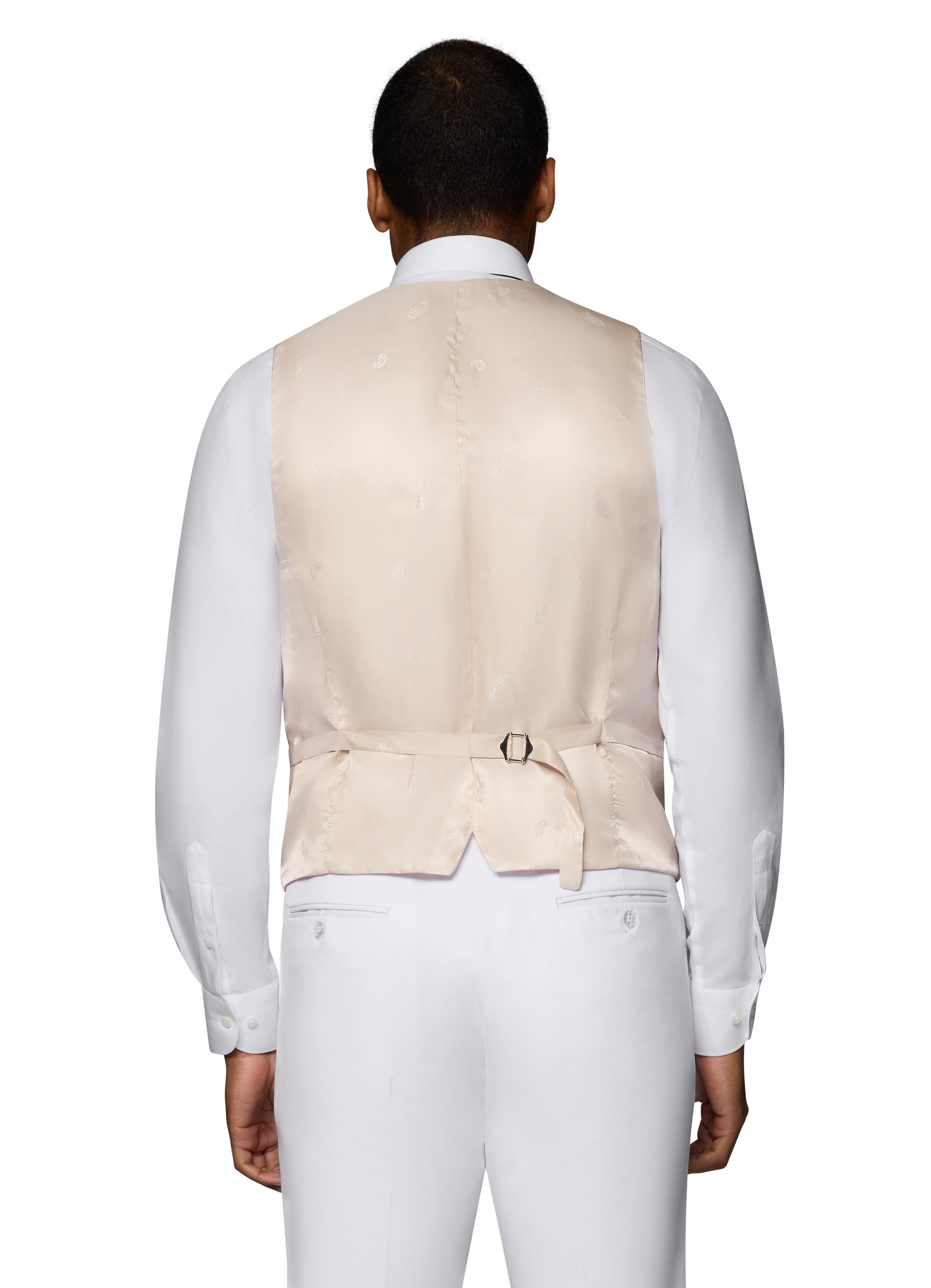 Berragamo Vested Solid White Modern Fit