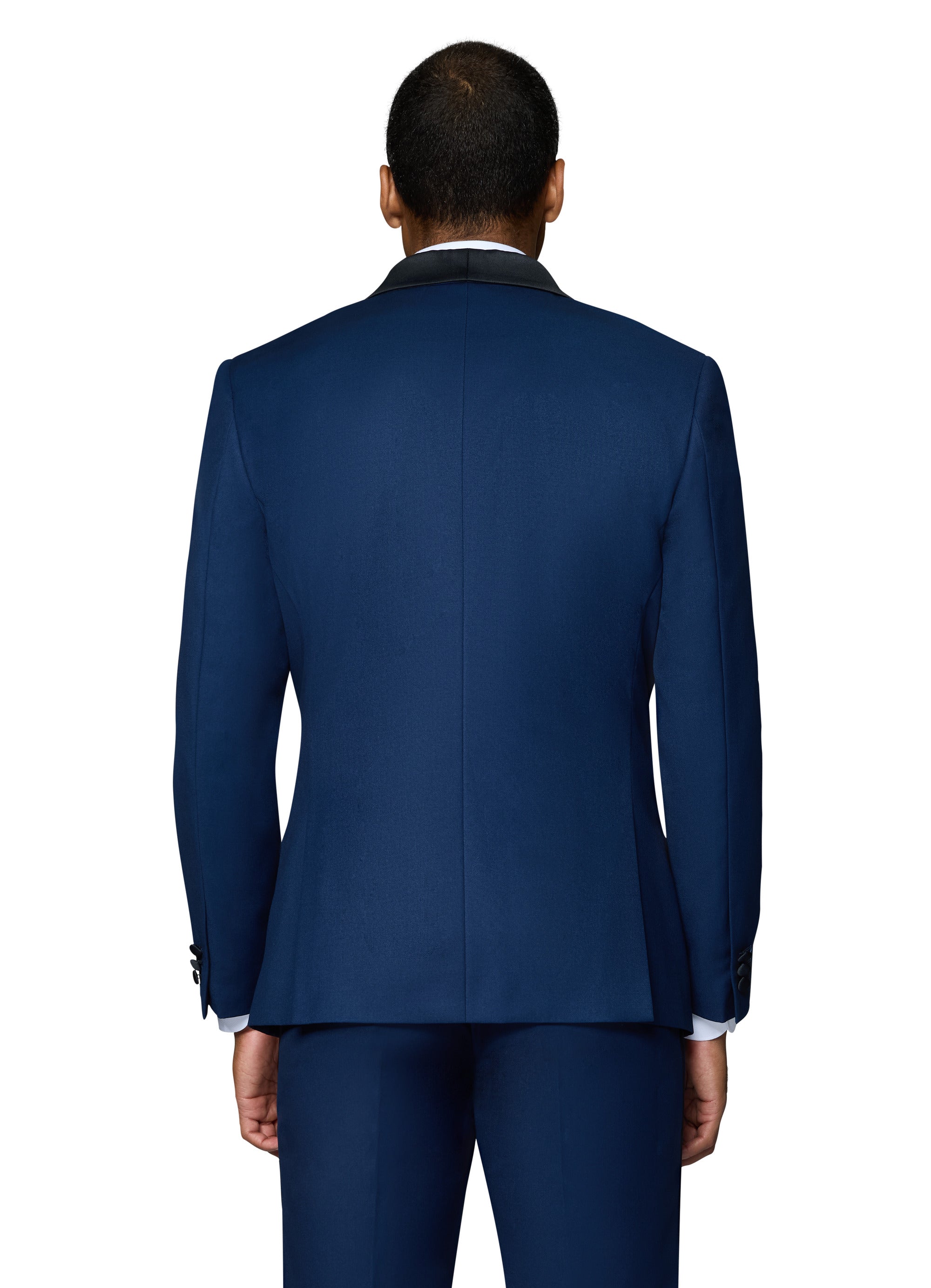 Berragamo Solid New Blue Shawl Tuxedo Modern Fit