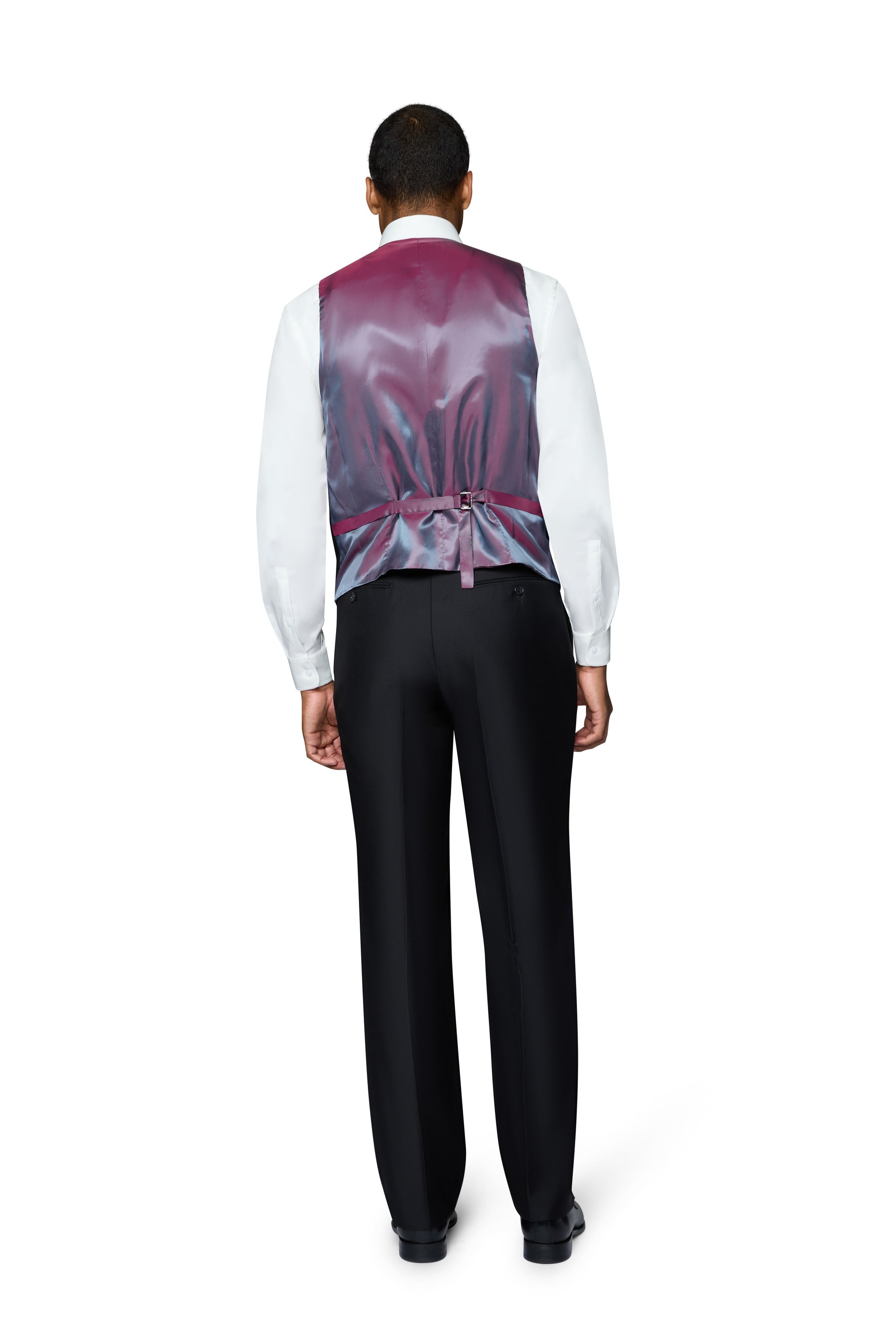 Bergamo Essex Elegant - Faille Wool Solid Suit - Black