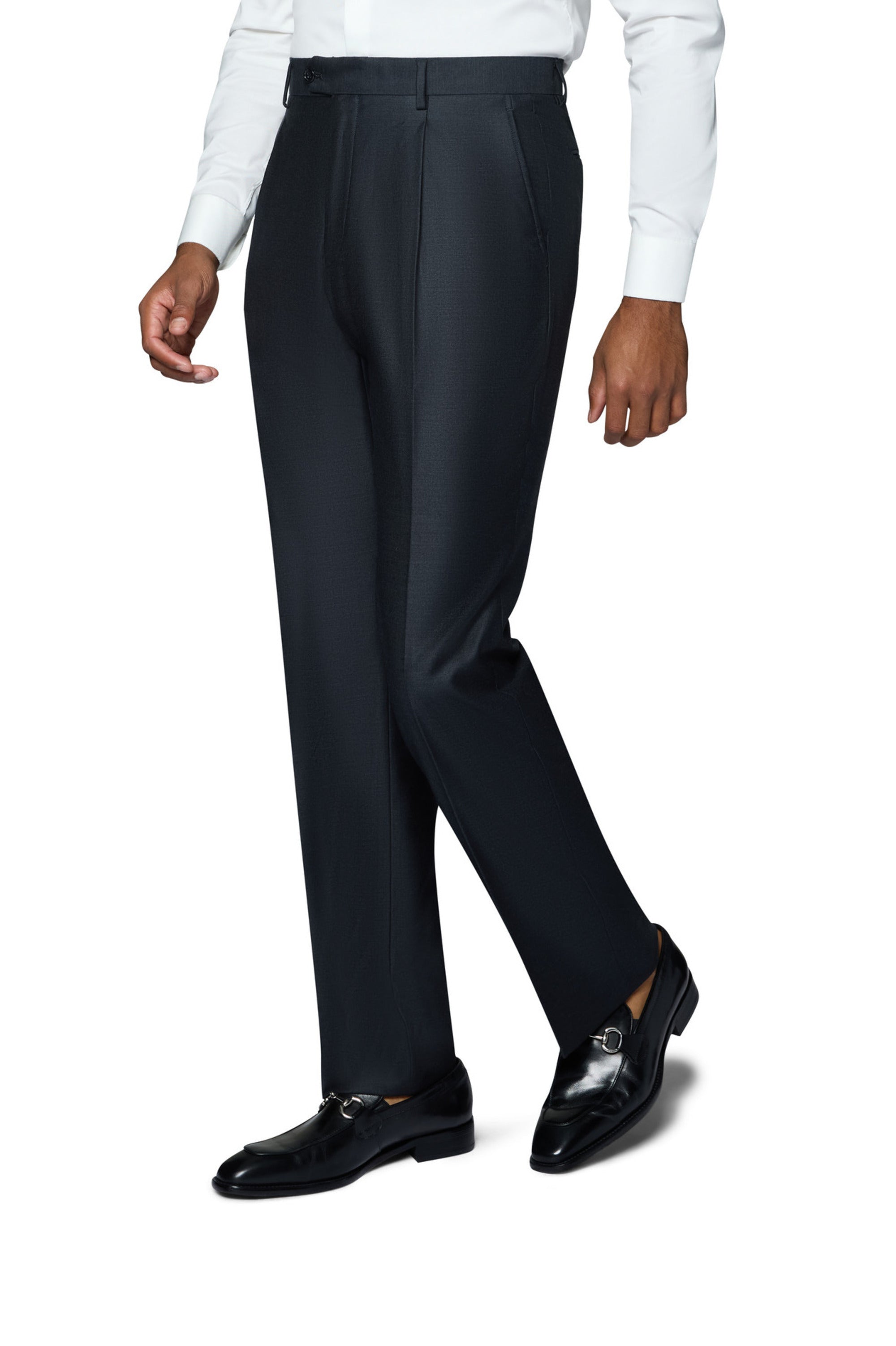 Berragamo Essex Elegant - Faille Wool Solid Suit - Charcoal