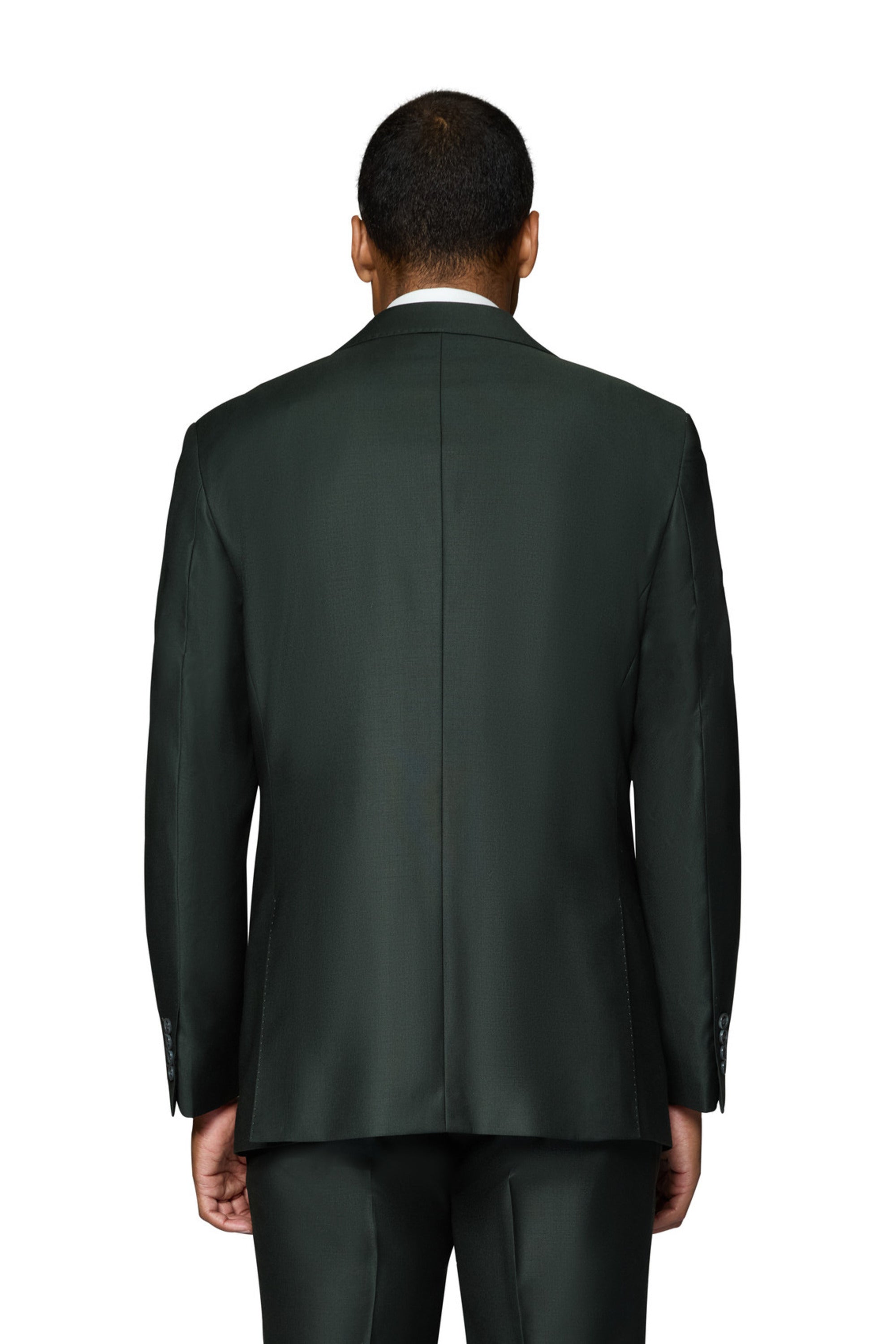 Berragamo Essex Elegant - Faille Wool Solid Suit - Olive