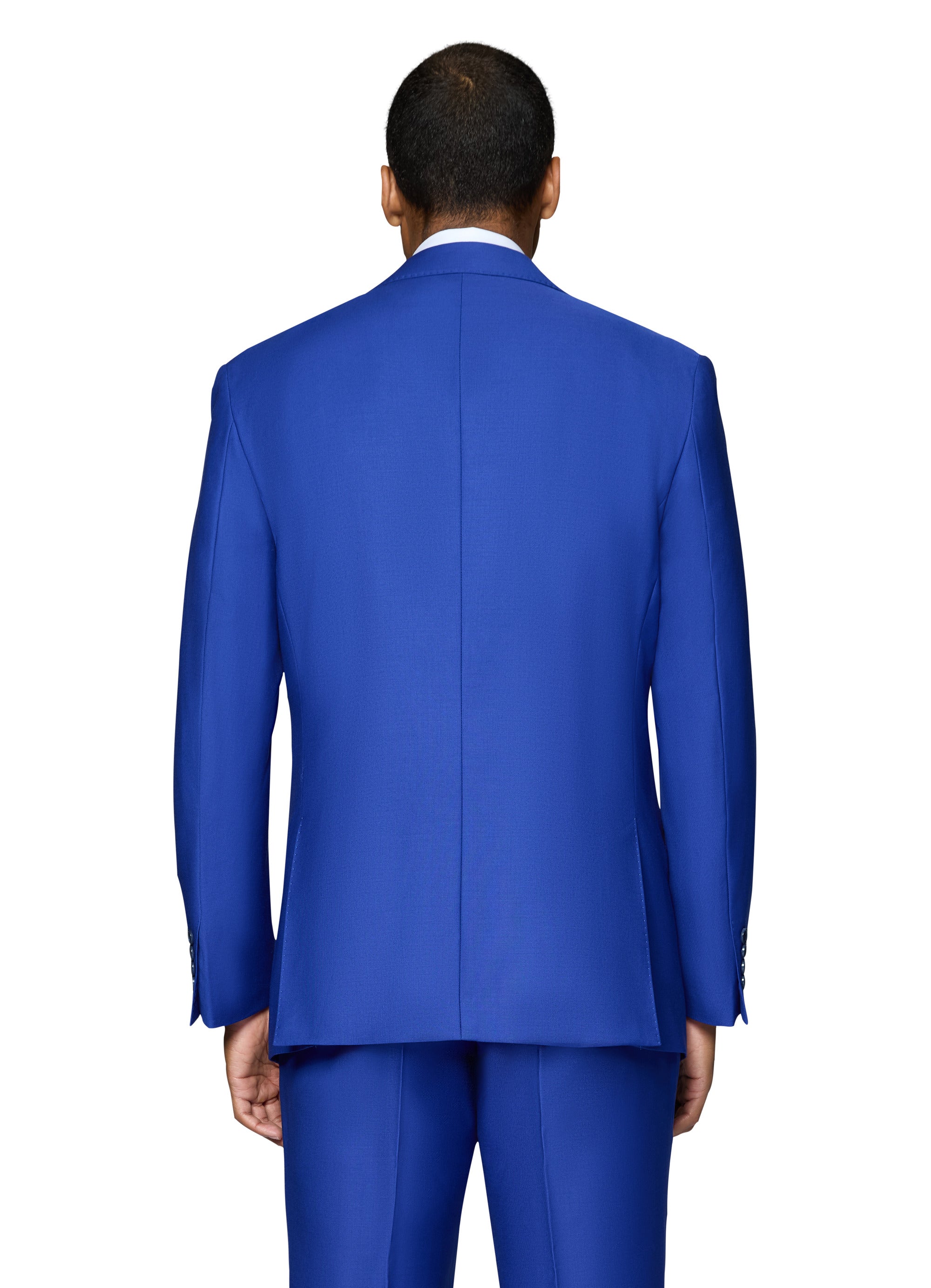 Berragamo Essex Elegant - Faille Wool Solid Suit - French Blue