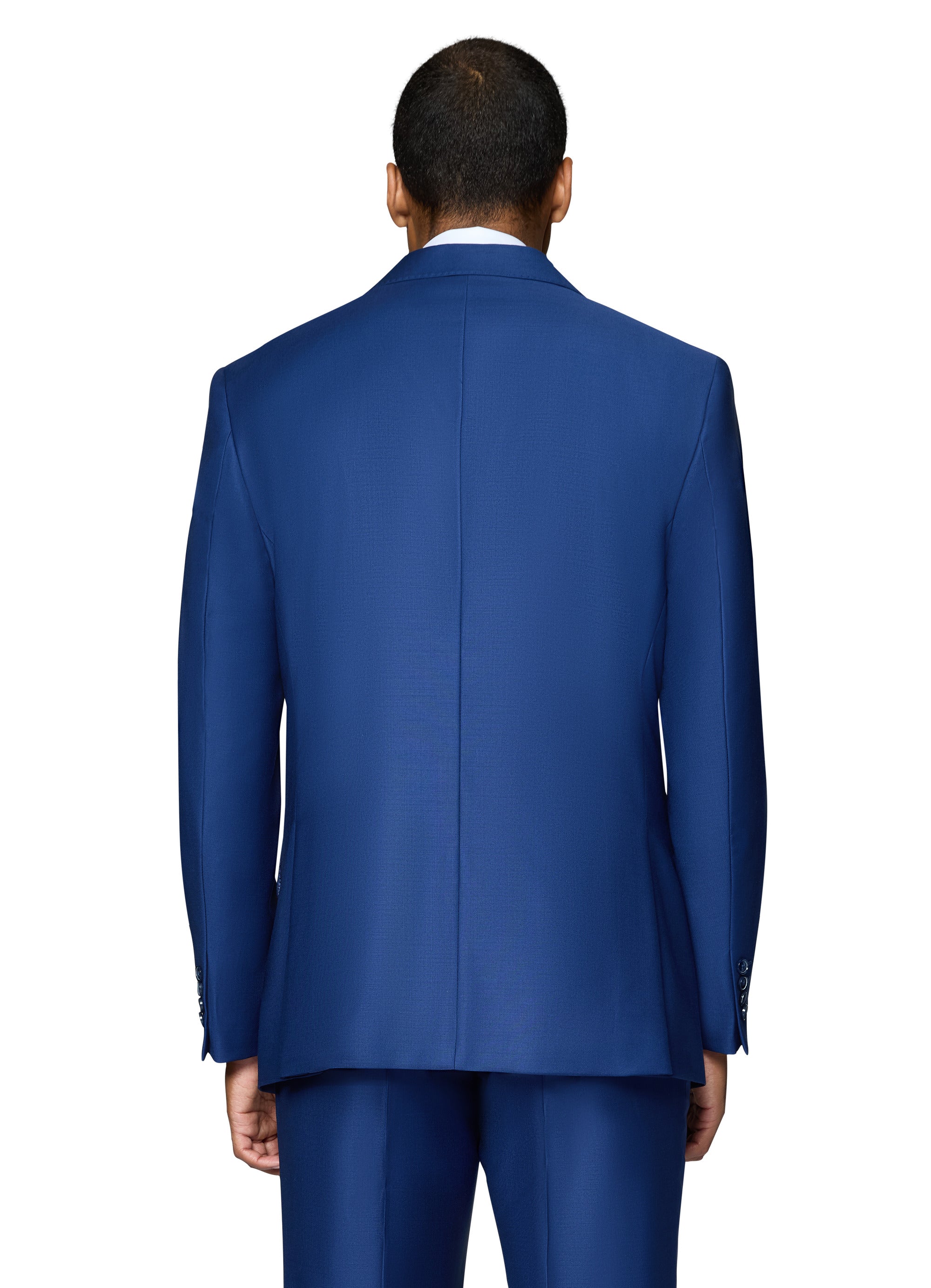 Berragamo Essex Elegant - Faille Wool Solid Suit - New Blue