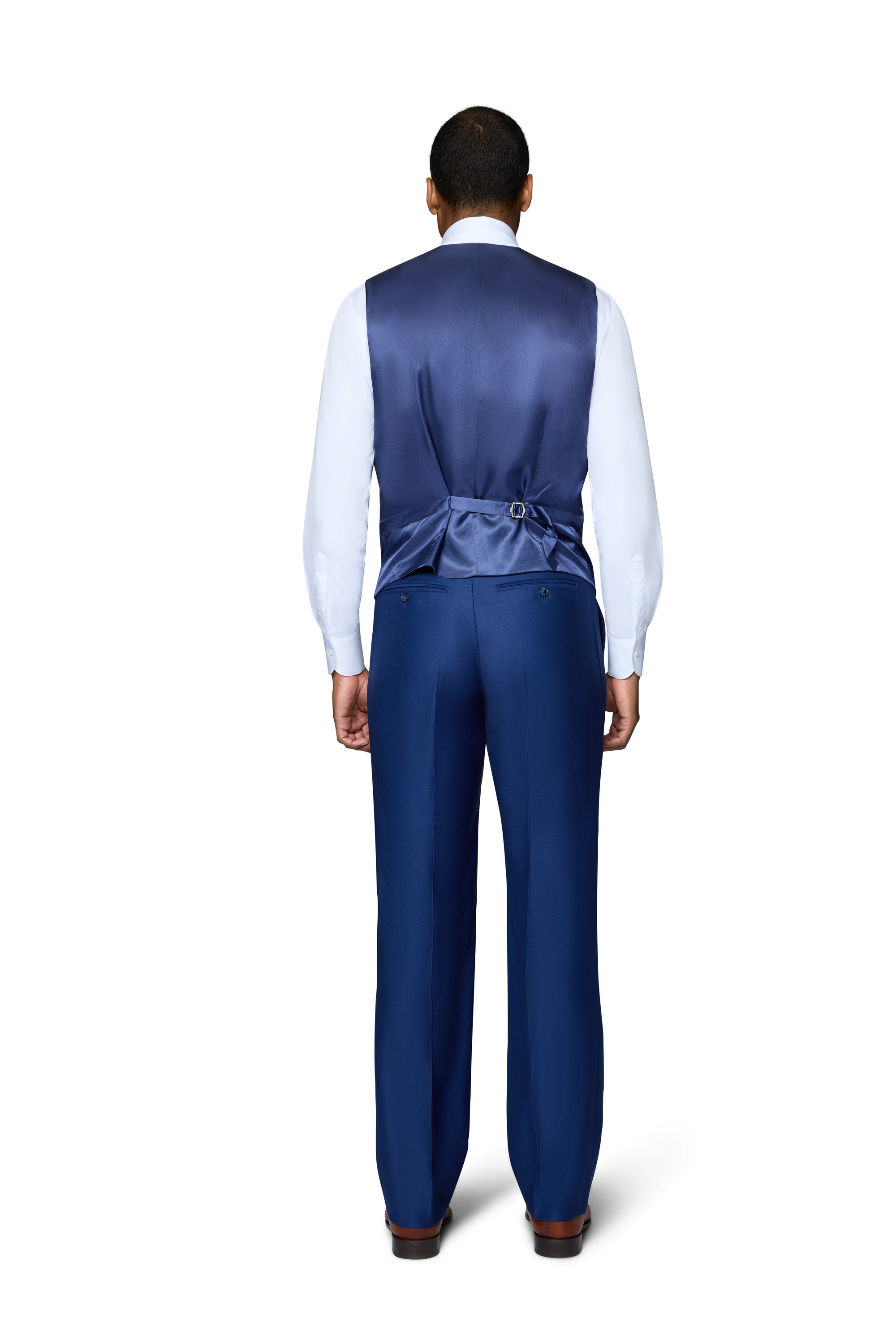 Bergamo Essex Elegant - Faille Wool Solid Suit - New Blue