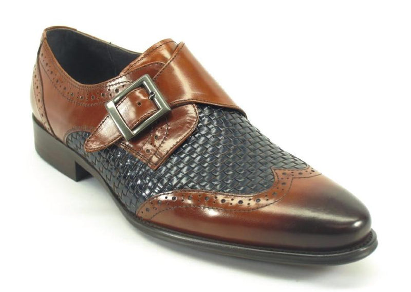 Carrucci KS099-722 Woven Buckle Loafer - Brown/Navy