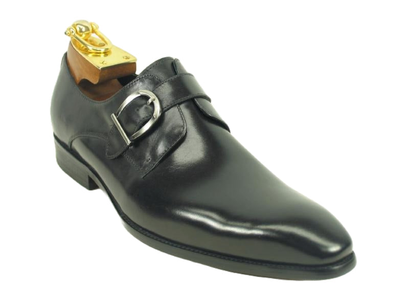 Carrucci Buckle Monk Strap KS503-35 - Black