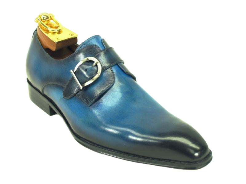 Carrucci Buckle Monk Strap KS503-35 - Blue