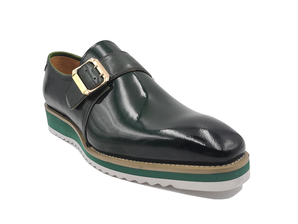 Gorgeous Patent Leather Slip on Monkstrap - Green