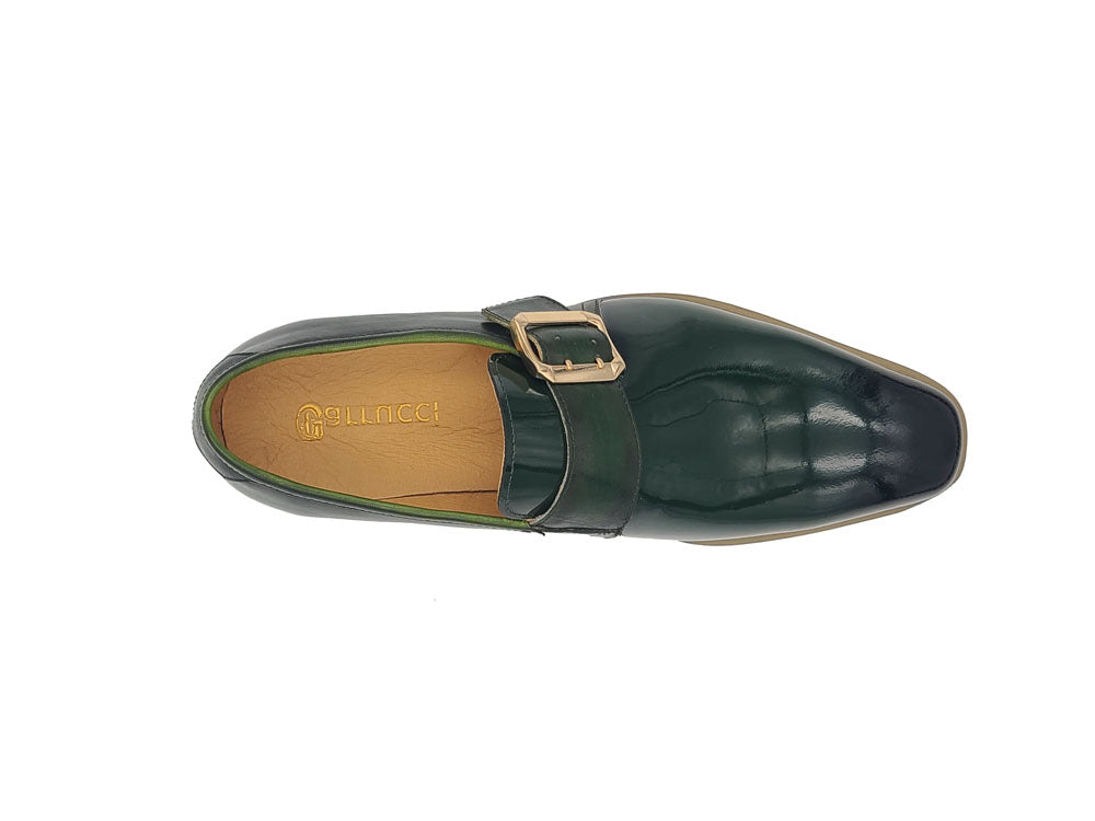 Gorgeous Patent Leather Slip on Monkstrap - Green
