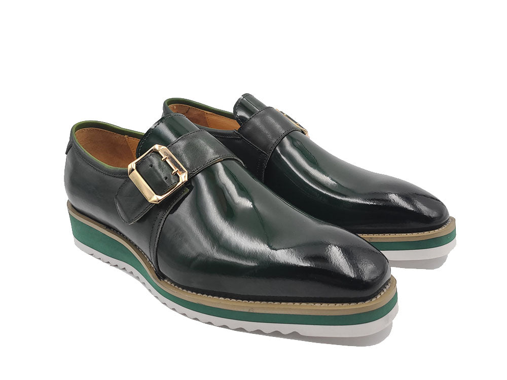 Gorgeous Patent Leather Slip on Monkstrap - Green