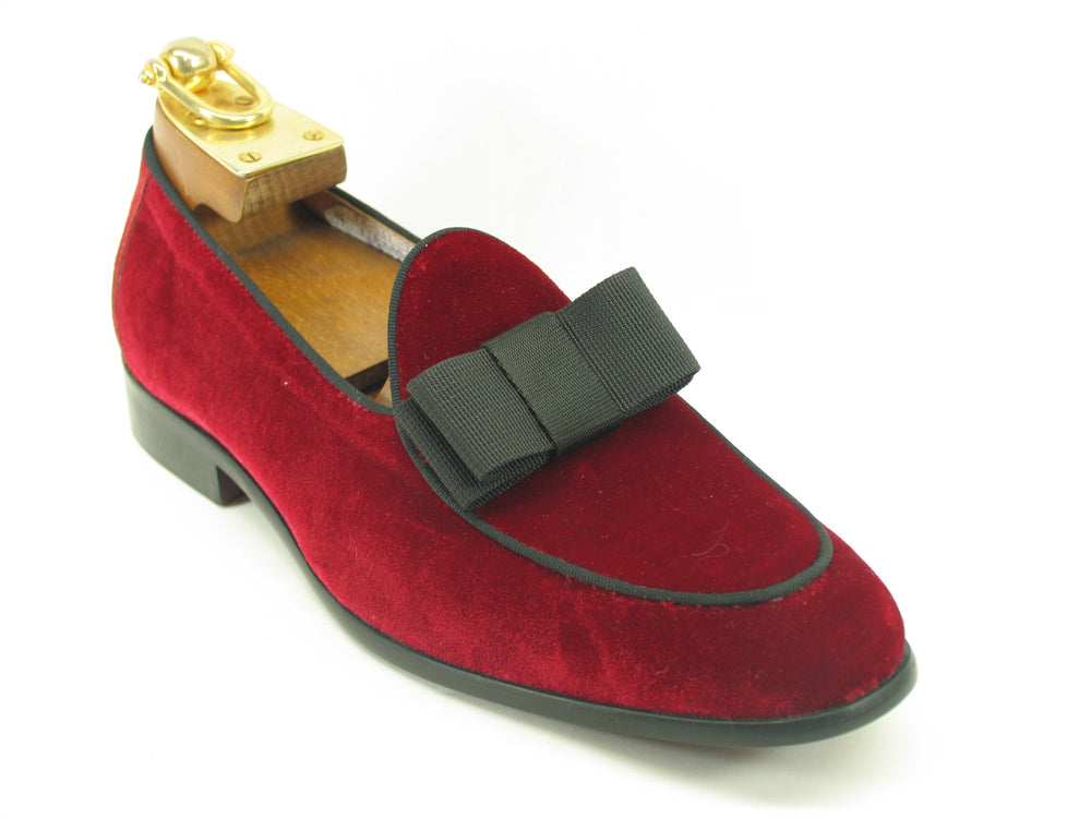 Carrucci KS525-102V Velvet Prom Loafer - Red