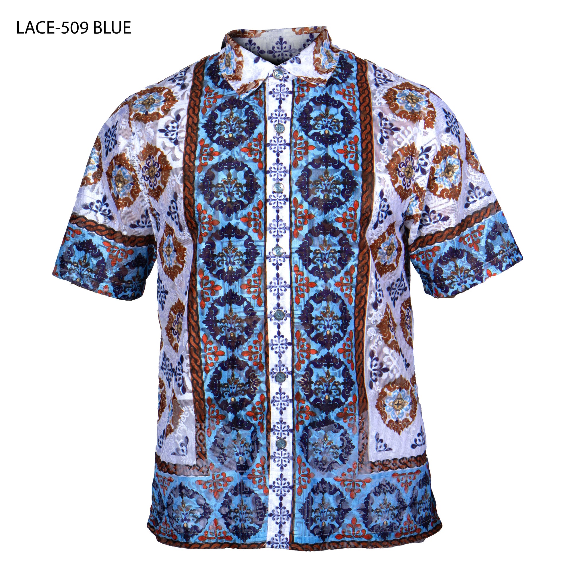 Prestige LACE-509 Short Sleeve Shirt - Blue