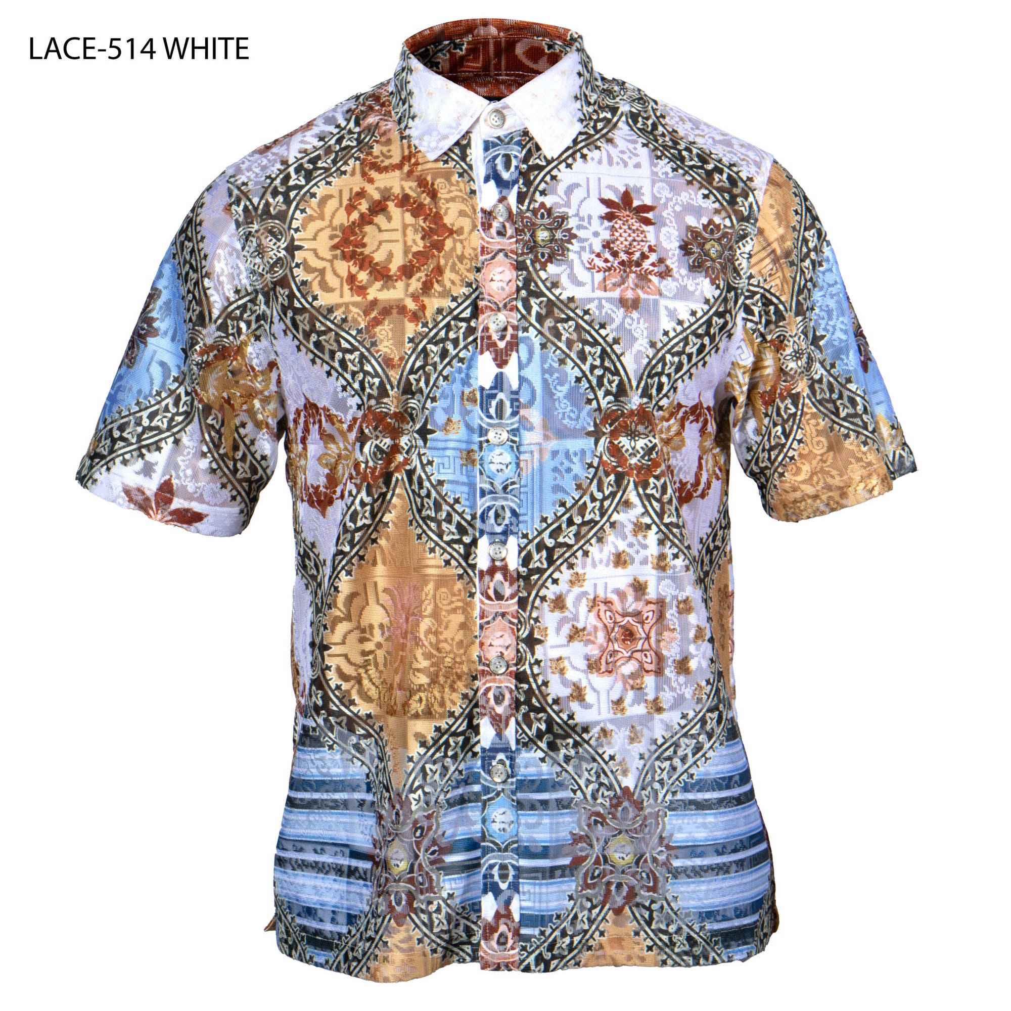 Prestige LACE-514 Short Sleeve Shirt - White