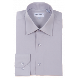 Modena Contemporary Fit Regular Cuff Shirt - M300BS0R - Gray
