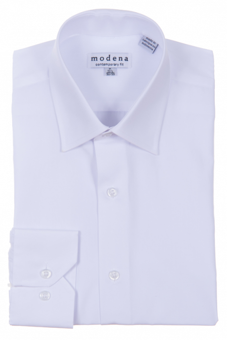 Modena Contemporary Fit Regular Cuff Shirt - M300BS0R - White