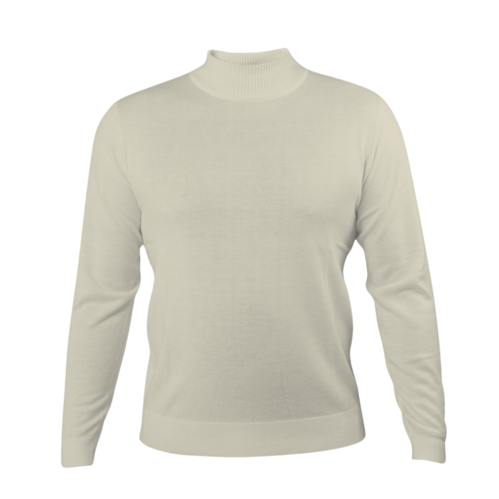 Prestige SW496 Mock Neck Long Sleeve Sweater Oatmeal
