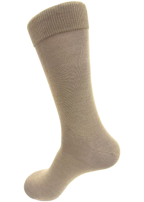 Vannucci Men's Solid Italian Fabric Socks V1126