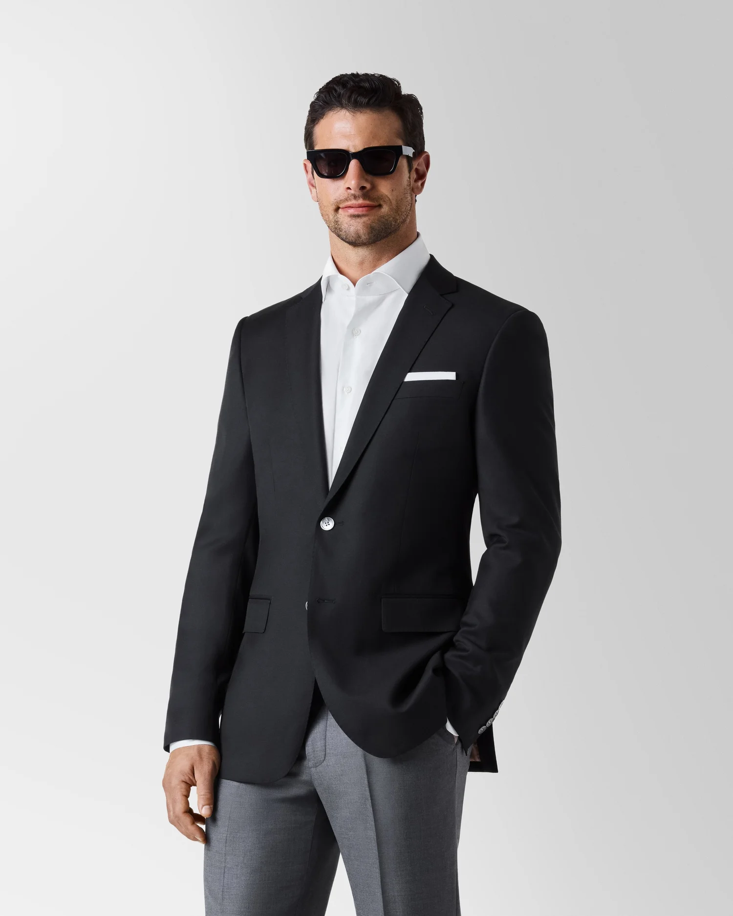 Baroni  - Solid Black Blazers