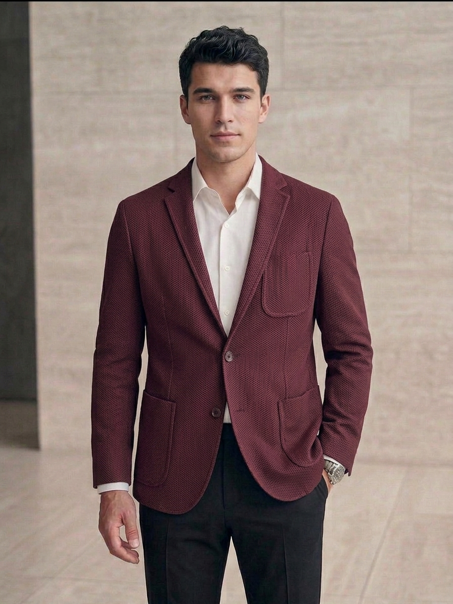 BERGAMO ELEGANT - Stretch Jacket - Burgundy