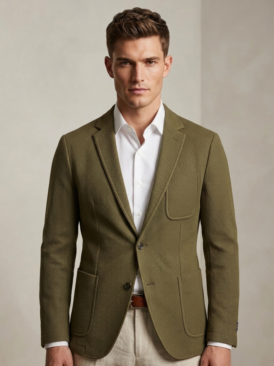 Bergamo Elegant - Stretch Jacket - Olive