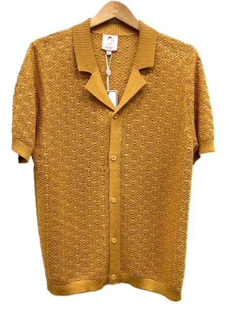 Bergamo Elegant KS-1551 Short Sleeve Sport Shirt - Gold