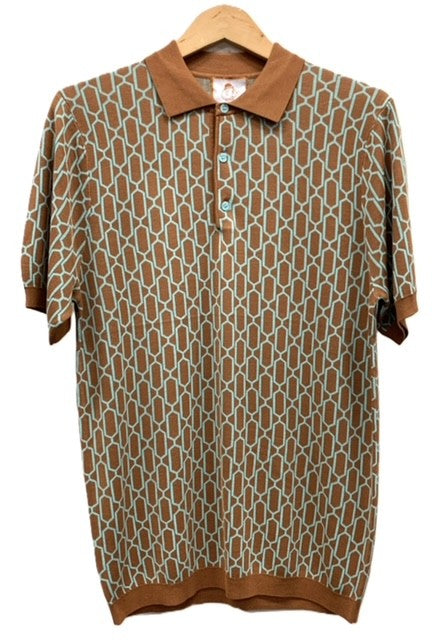 Bergamo Elegant PJ-1503 Short Sleeve Sport Shirt - Mocha