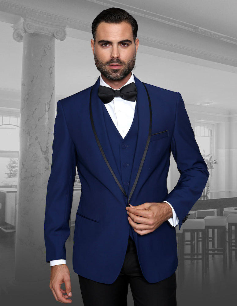 Statement Genova Sapphire Tuxedo Modern Fit