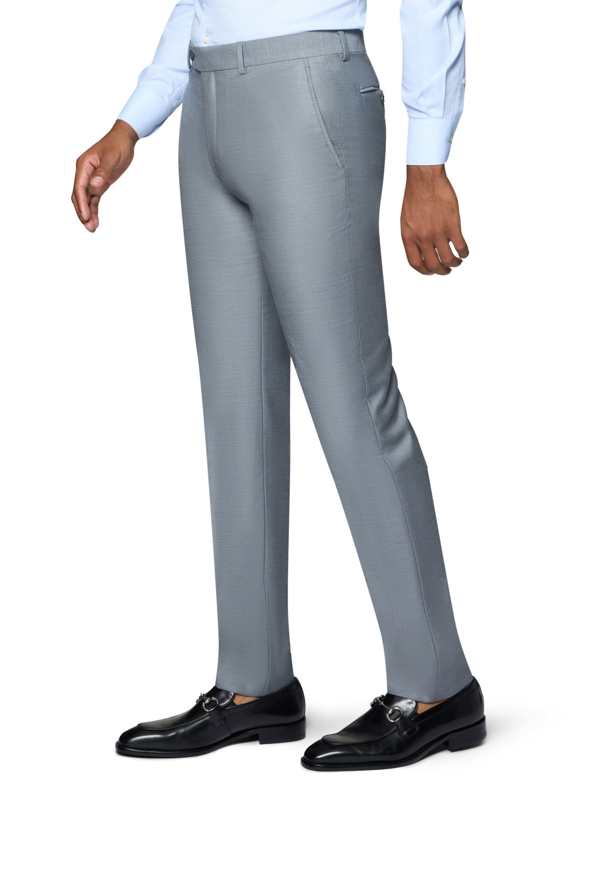 Berragamo Elegant - Faille Wool Solid Suit Slim - Medium Grey